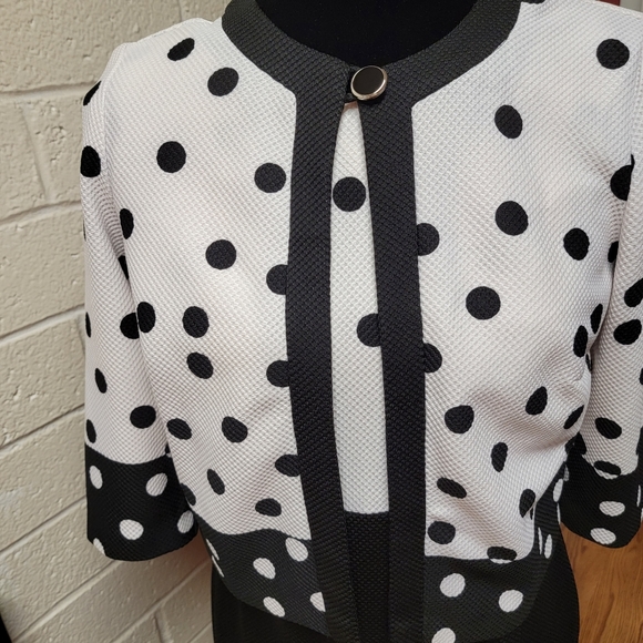 Danny and Nicole Black & White Dress and Jacket - Picture 8 of 11